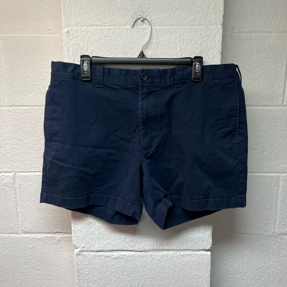 J. Crew Dark Blue Flat Front Men's Shorts - Picture 1 of 4